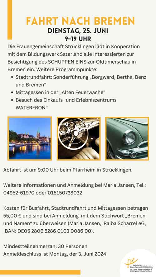 Fahrt nach Bremen